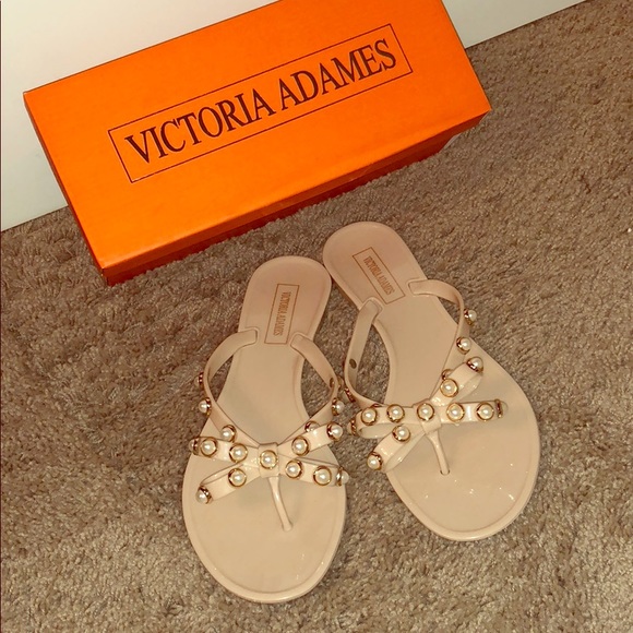 Victoria Adames Shoes - Pearl Jelly Flip Flop
